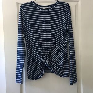 Universal Thread striped front knot top